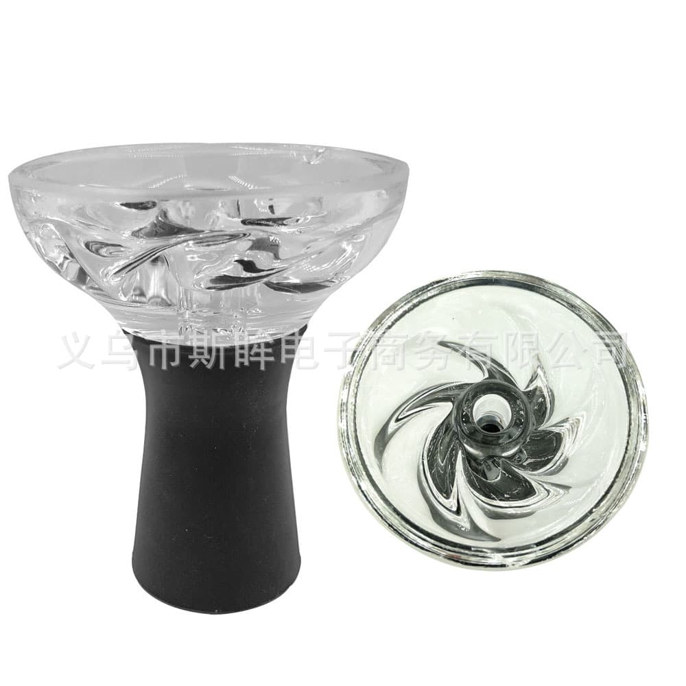 Arabic Hookah Accessories Single Hole Silicone Glass Hookah Bowl Smoking Bowl Bar Hookah Lounge Hookah Bowl
