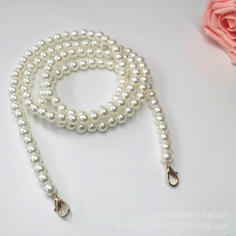 Hand-woven personalized bag chain pearl bag accessories versatile portable one-shoulder cross-body bag pearl chain
