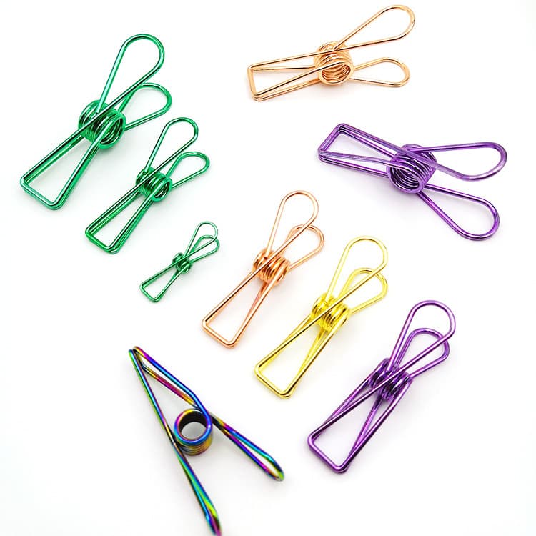 Metal Fish-shaped Clips Creative Hollowed-out Binder Clips Large Medium Small Wire Clips Electroplated File Clips Drying Bulldog Clips