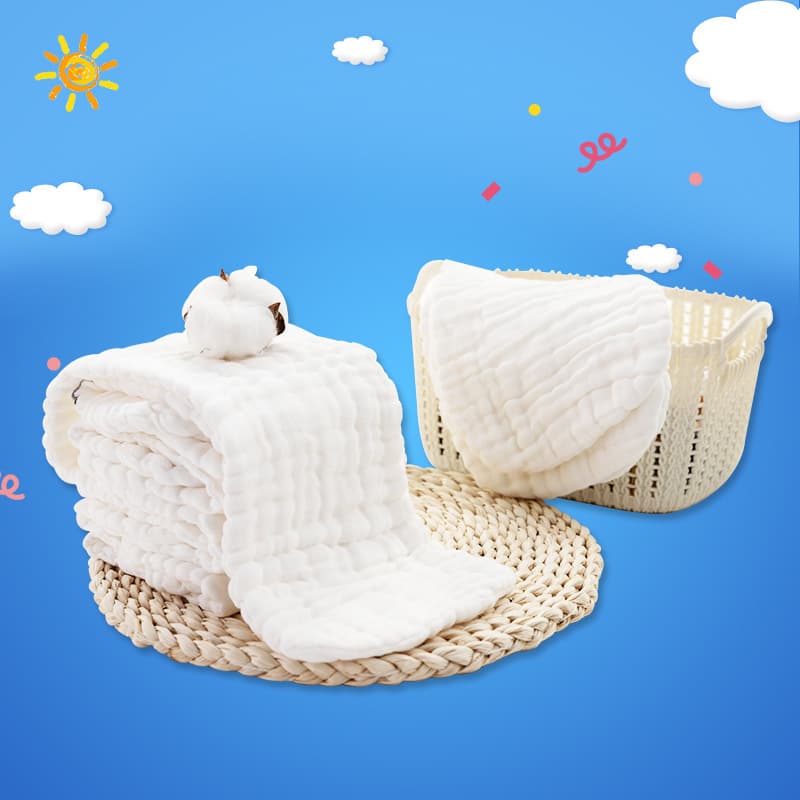 Cross-border baby peanut-shaped gauze diaper, newborn pure cotton diaper, soft, breathable, and washable.