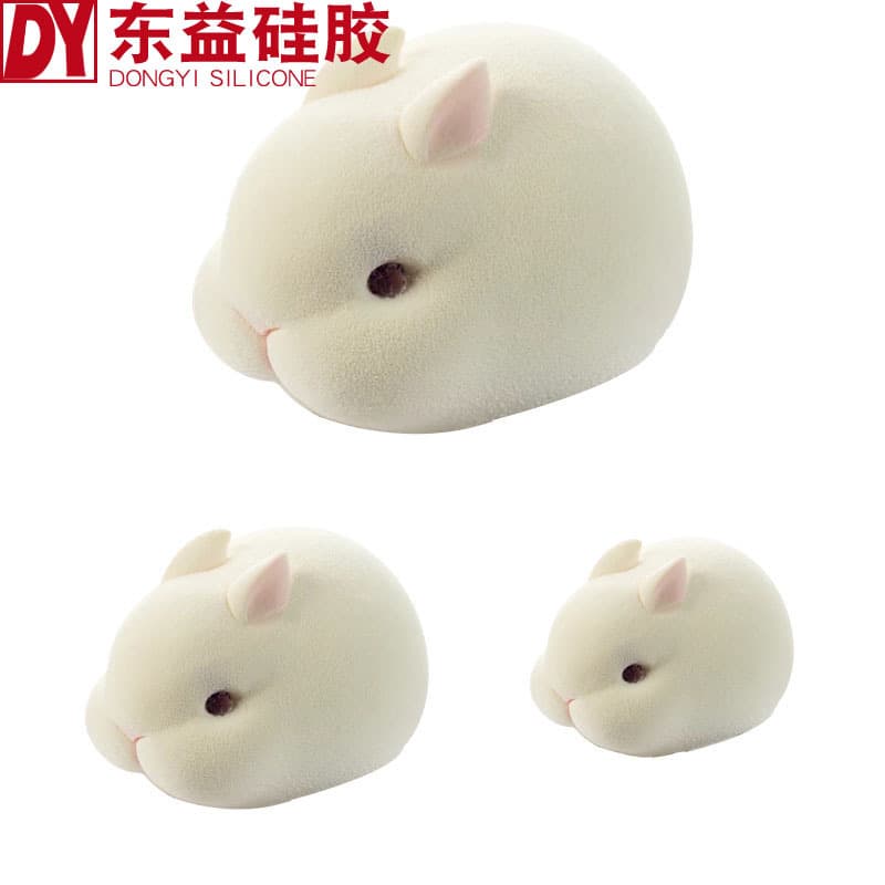 3D bunny shape silicone mold cute bunny creative Douyin internet celebrity mold