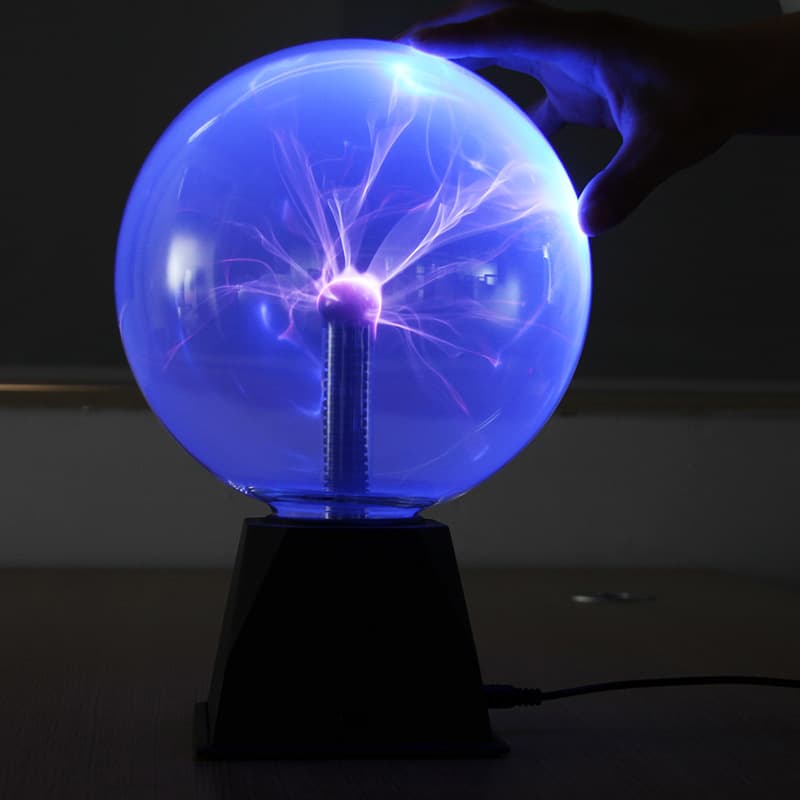 Voice-controlled 34568 Inch Magic Ball Static Electricity Touch Sensing Wizard Ion Ball Lightning Glow Office Glass Crafts