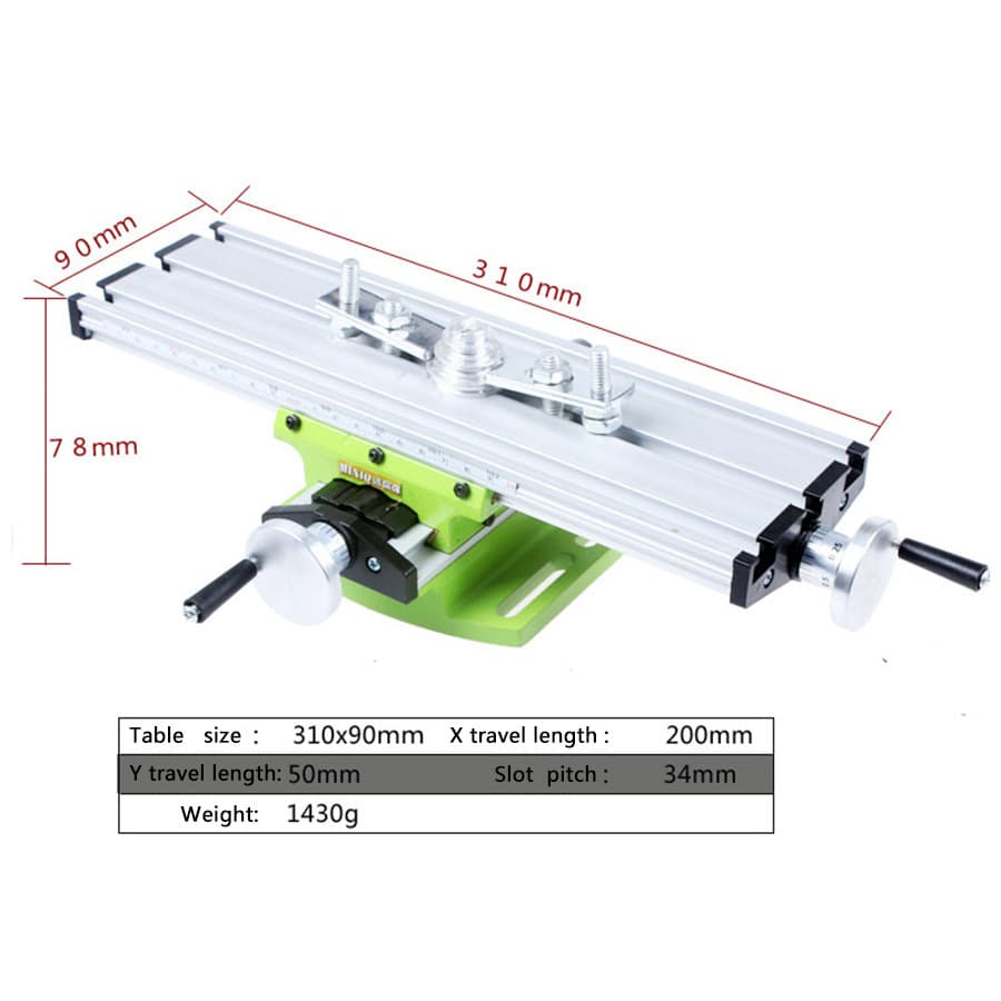 Multifunctional micro bench drill milling machine cross table, milling machine table machine tool cross slide