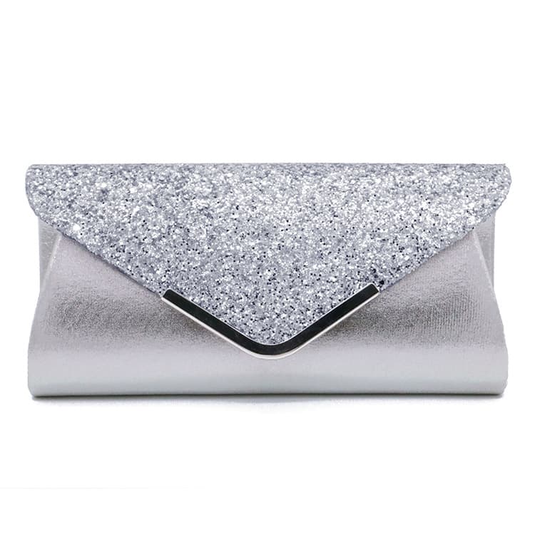 Factory Direct Supply European and American PU Sequin Women's Clutch, Cosmetic Bag, Evening Banquet Bag - Model 128