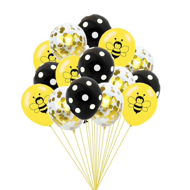 12-inch Cartoon Bee Foil Balloon Set Baby Birthday Theme Party Decorations Supplies Office Culture Balloons Balloon Suit