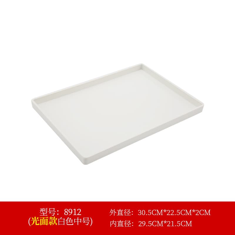 European-style Water Cup Tray Plastic Rectangular Guest Room Tea Tray Restaurant Serving Tray Commercial Melamine Home Storage Plate