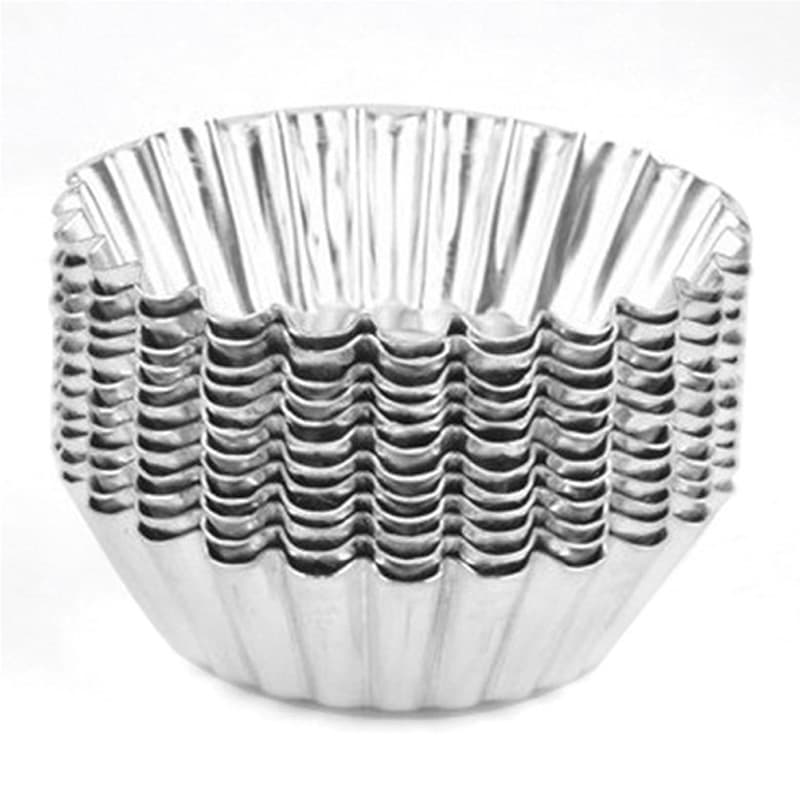 Egg Tart Mold Portuguese Tart Chrysanthemum Cup Coconut Round Tart Mold Cake Mold Aluminum Thickened Scalloped Tart Pan