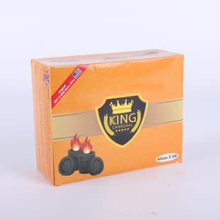 Factory Wholesale BBQ Fruit Charcoal Arabic Hookah Charcoal Tea Boiling Baking Round Disc Charcoal KING Charcoal 40mm Carbon