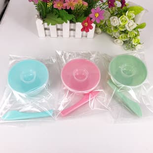 3-Piece Plastic Face Mask Tool Set Jelly Color Mask Set Practical Beauty Tool Gift Set Mask Spatula