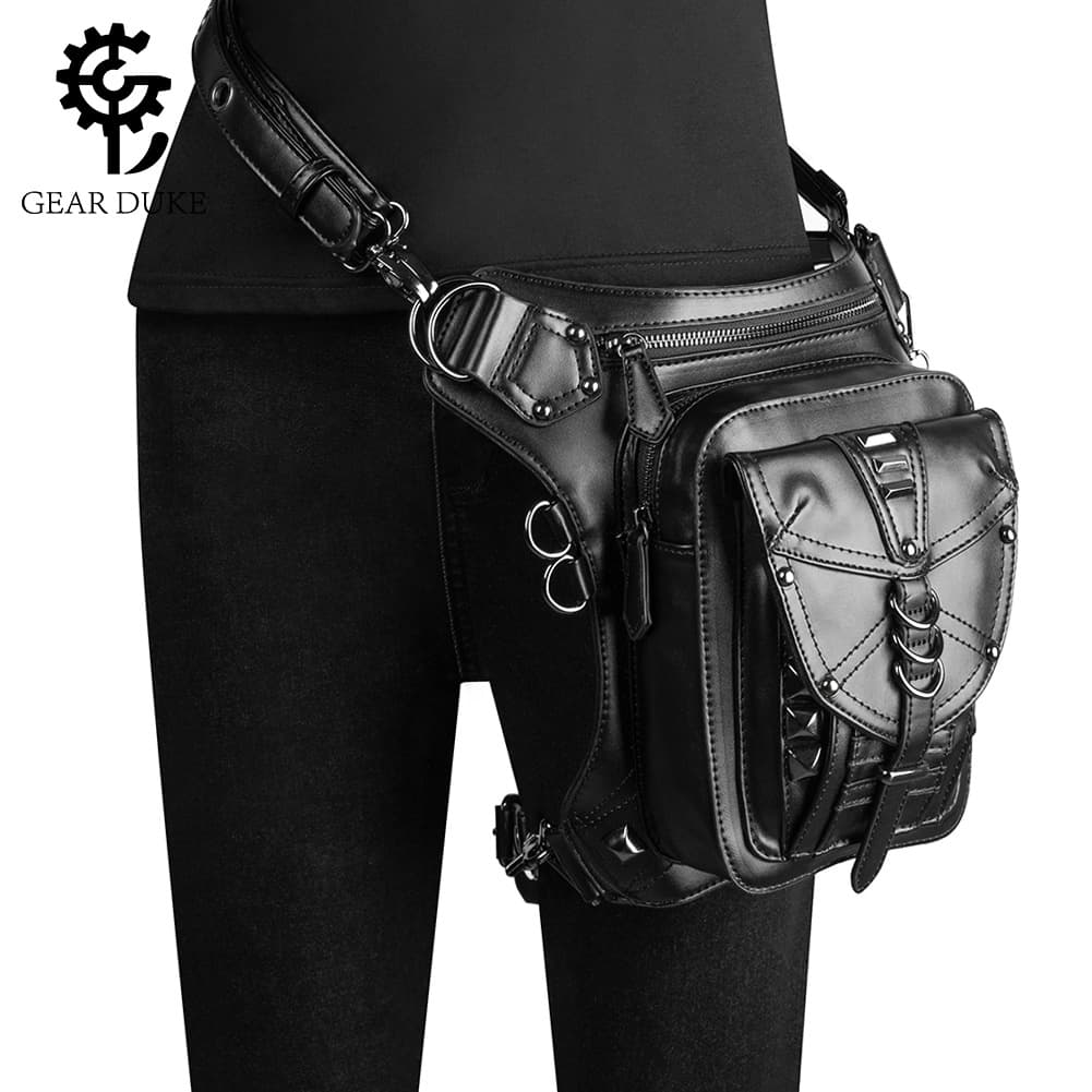 Steampunk New Women's Shoulder Messenger Bag, Small Bag for Outdoor Leisure, Mobile Phone Waist Bag, Foreign Trade Generation