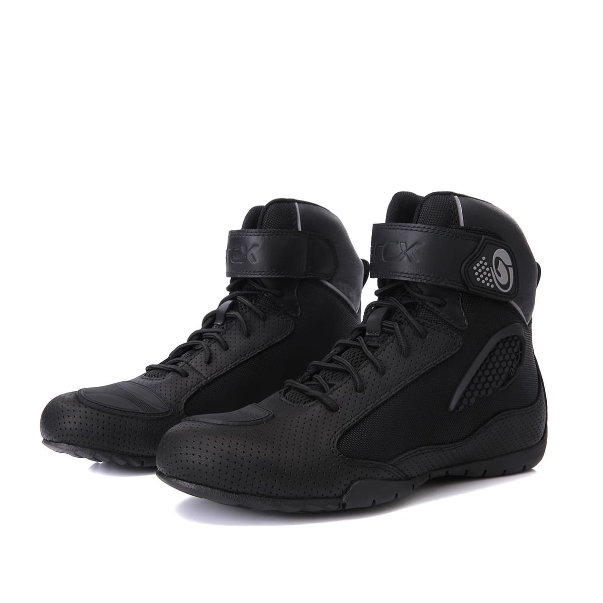 Arcx autumn and summer new cycling shoes black cowhide punching protection for men and women motorcycles