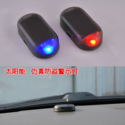 Factory Direct Red and Blue Solar LED Anti-Theft Flashing Signal Light, Wireless Car Traffic Warning Light