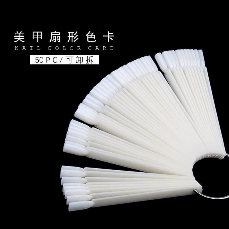 Manicure 50-piece fan-shaped nail polish color plate practice Nail-piece fan-shaped color card 50-color multi-color tool color card practice