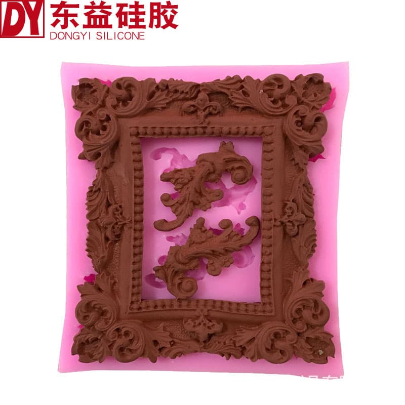 Pattern border liquid silicone mold handmade clay mold
