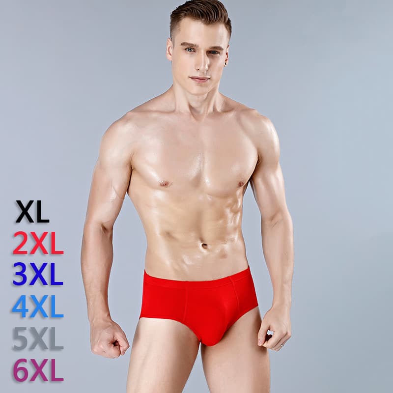 6-Pack Bamboo Fiber Plus Size Boxer Briefs for Elderly Men, Big Size Loose Triangle Underpants for Heavy Men