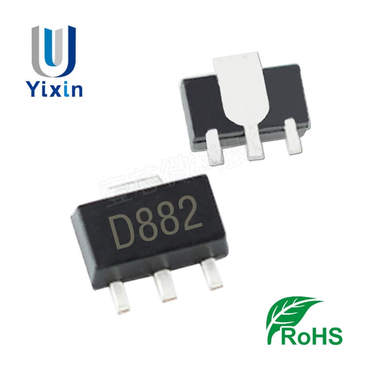 Factory Direct D882 SOT-89 3A 2SD882 30V NPN Amplifier Transistor Power Transistor
