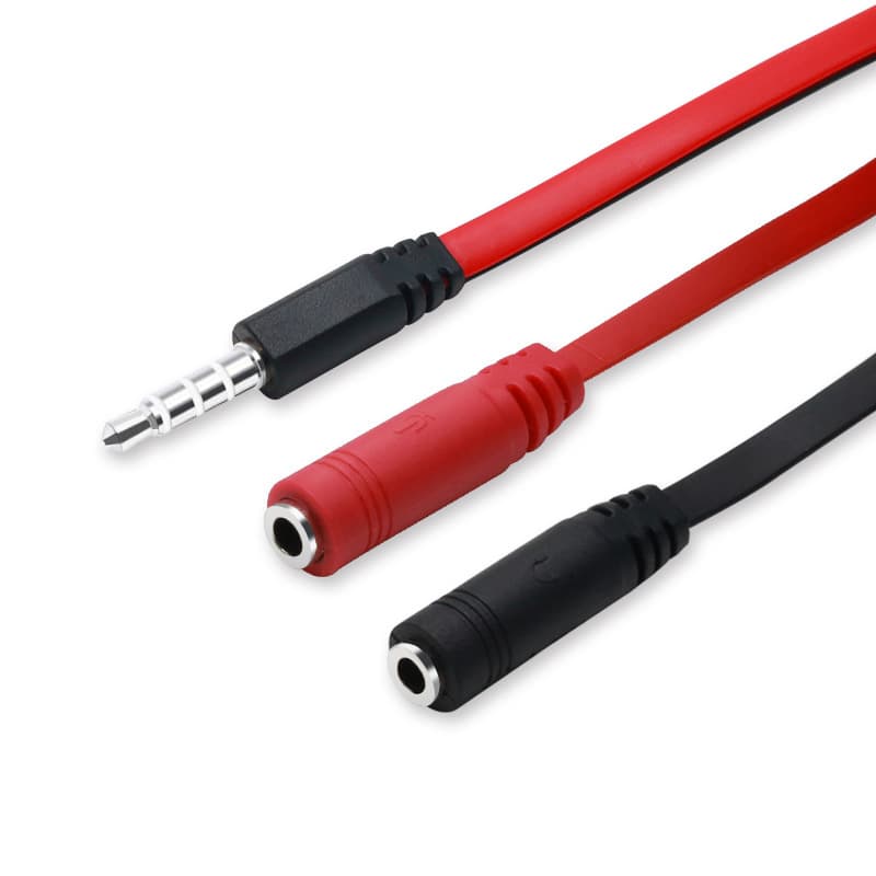 3.5mm phone jack to headphone/microphone splitter adapter for laptops