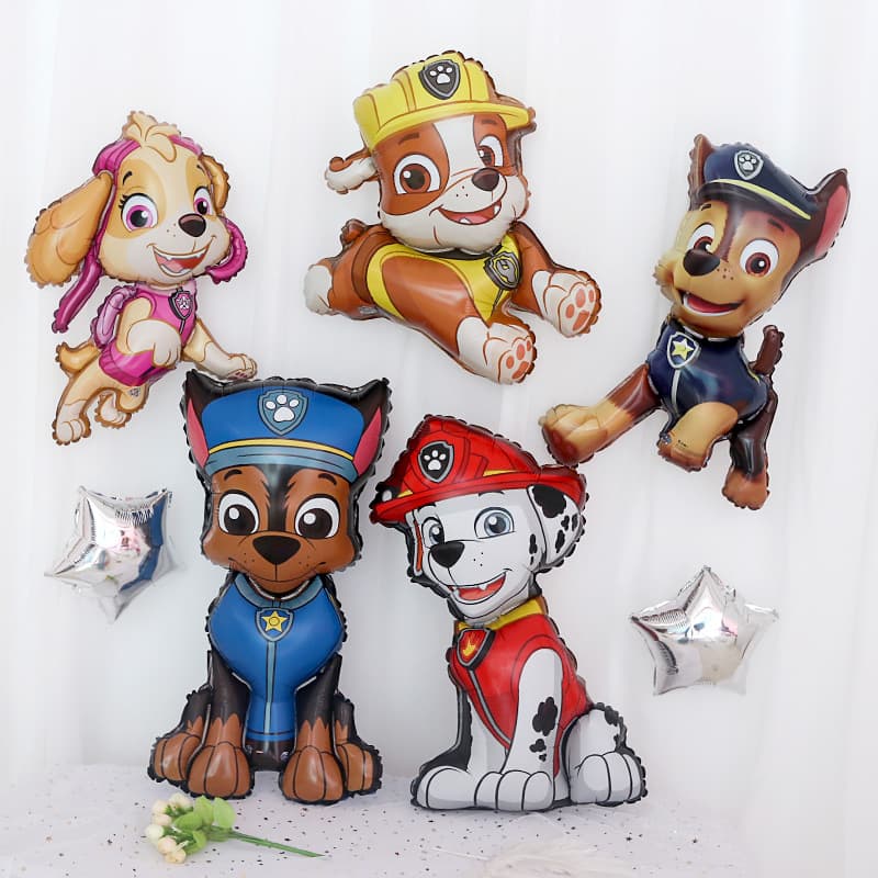 New Cartoon Paw Patrol Balloon for Baby's First Birthday Party Decoration and Festival Setup Supplies