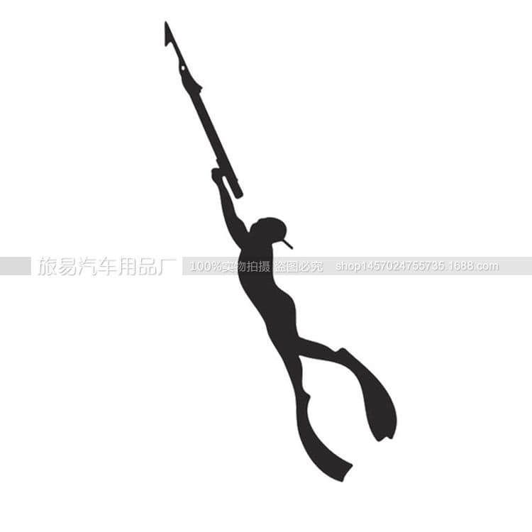 450 Export Car Sticker Simple Spear Gun Fishing Custom Made