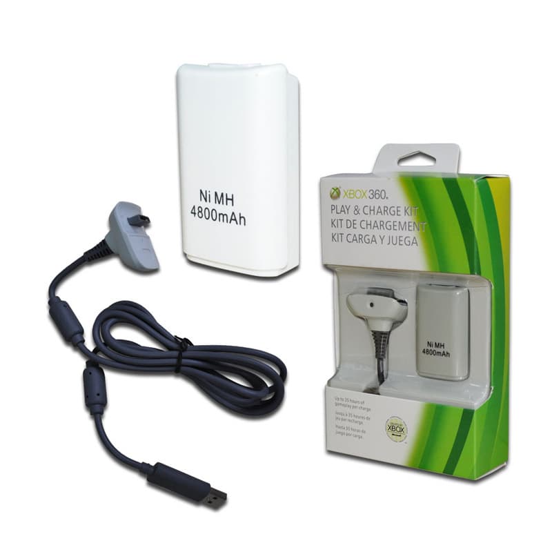 Wireless Controller Battery Pack for XBOX 360 2in1 Charging Kit 360 4800mAh Battery Set