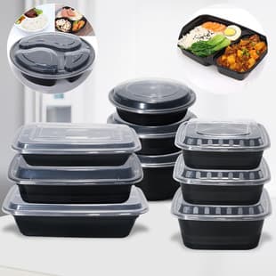 F750 American-style Round High Lid Disposable Lunch Box, Takeout Food Container Packing Bowl, American Takeout Packing Box