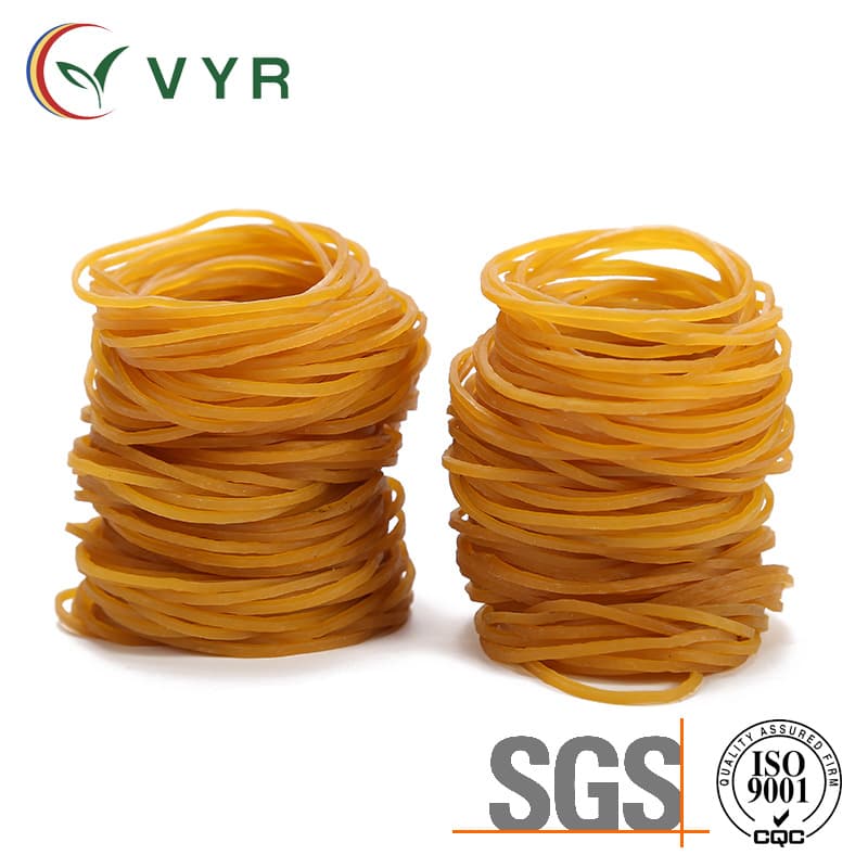Manufacturer VYR43*1.4 industrial high elasticity transparent yellow rubber bands, rubber rings, cowhide bands