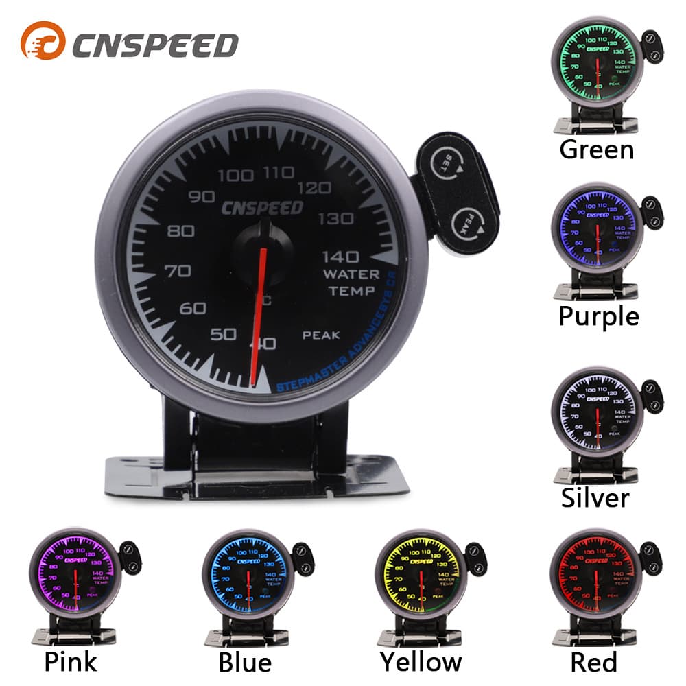 Factory Direct Car Modification Water Temperature Gauge 2.5 Inch (60mm) Universal Colorful Shark Dial Water Temp Gauge