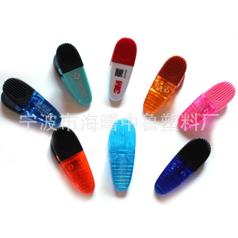 Pointed Magnetic Transparent Plastic Clips, Stationery Clips, Folder Clips, Spring Clamps