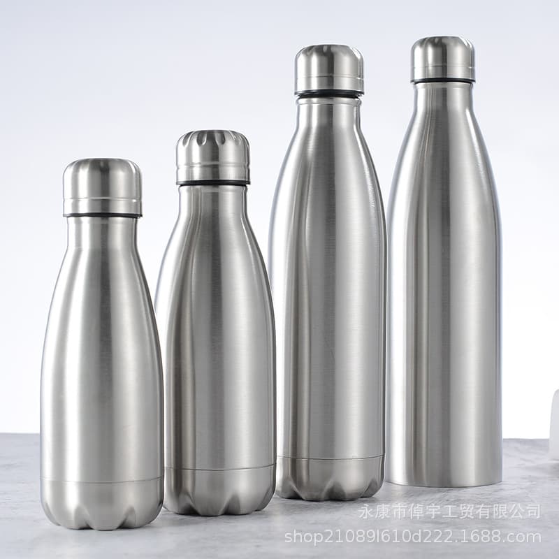 Amazon Single-Layer Coke Bottle Stainless Steel Sports Water Bottle Stainless Steel Water Cup Outdoor Single-Layer Coke Bottle