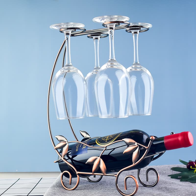 Red wine ornaments iron wine rack cup holder upside down creative wine cabinet decoration goblet holder living room wholesale Nordic