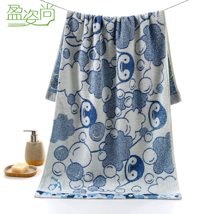 Cross-border supply soft absorbent cotton bath towel with customizable LOGO bathing adult puppy towel home beach towel