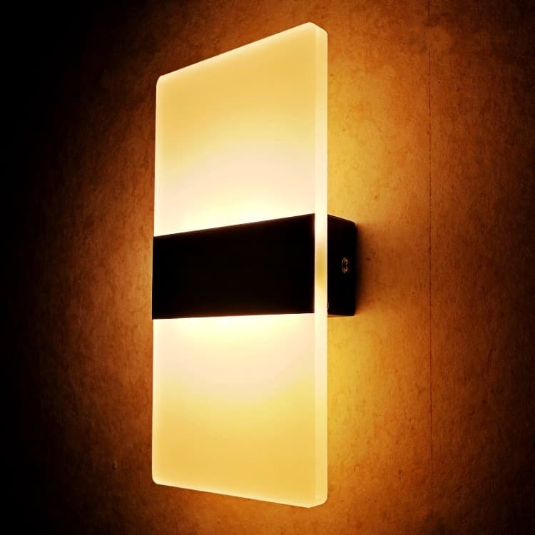 Wholesale creative minimalist LED acrylic wall lamp for bedroom, living room, dining room, hotel study, corridor, and bedside