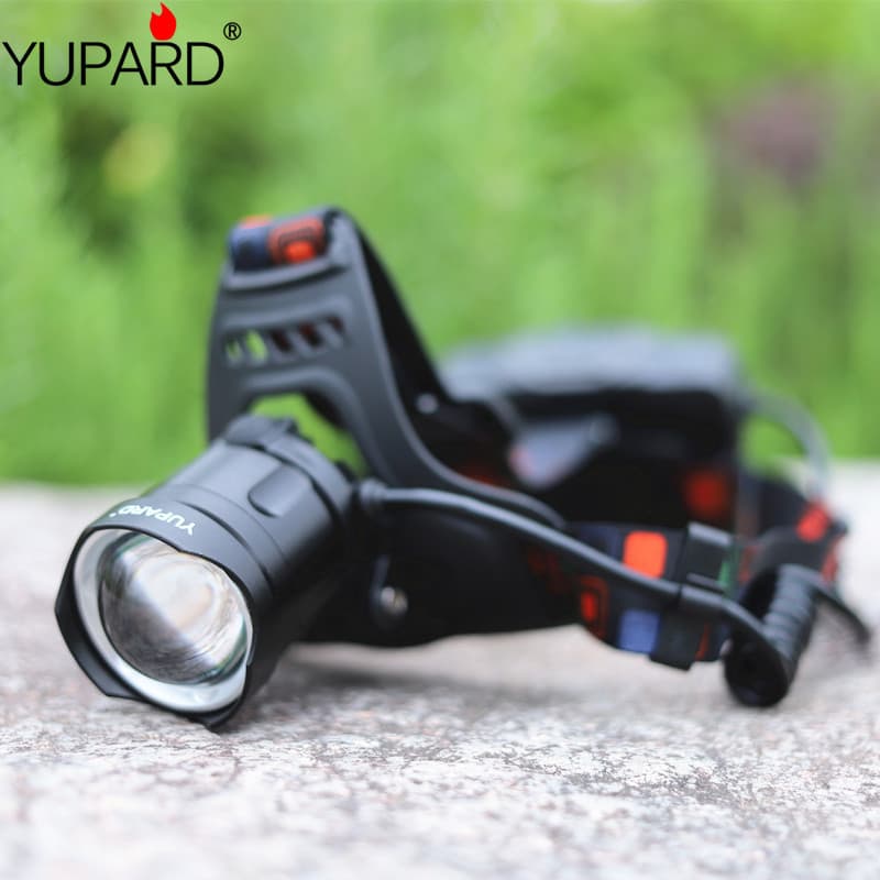 P50 High-Power Rechargeable Headlamp, Fishing Yellow Light LED, High Brightness, Waterproof, Outdoor Camping, Self-Defense Light, Head-Mounted Flashlight
