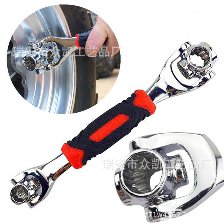 Large Stock Multi-Function 48-in-1 360-Degree Rotating Multi-Function Socket Wrench Ratchet Adjustable Open-End Spline