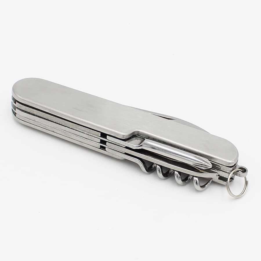 [Manufacturer] Supply Stainless Steel Multi-function Knife Flat Case 7-Tool Outdoor Portable Swiss Folding Knife
