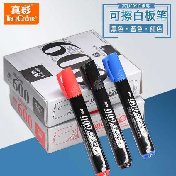 301009 True Color Whiteboard Marker Water-Based Erasable Whiteboard Pen Red Blue Black Water-Based Erasable Blackboard Pen