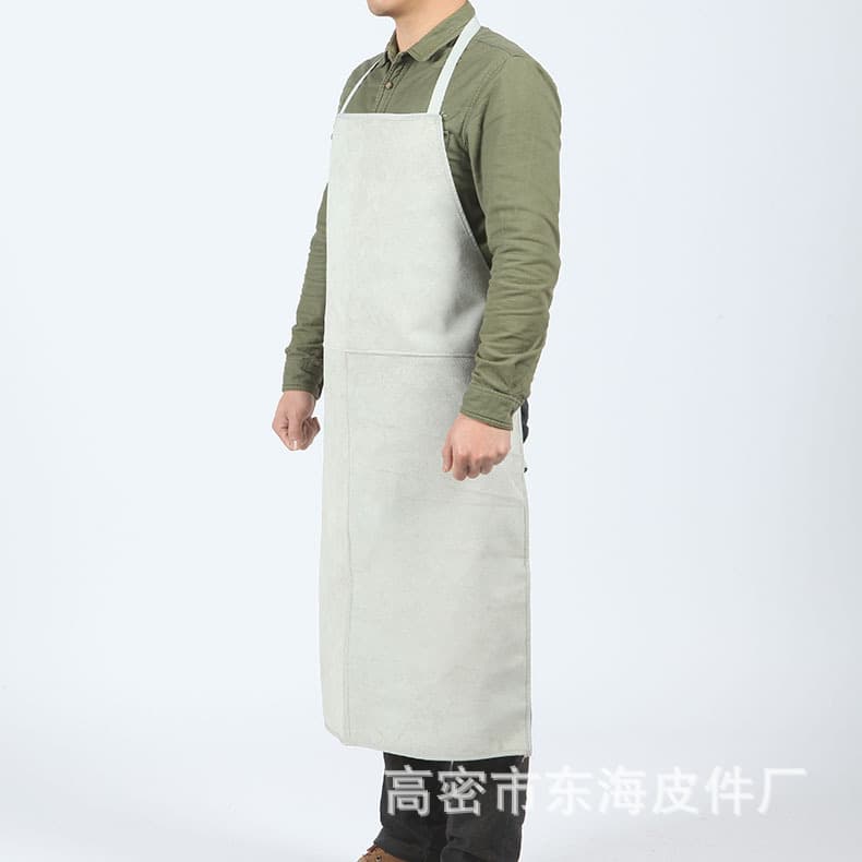 Factory direct cowhide welding apron labor heat insulation puncture-resistant welder apron welding protective apron