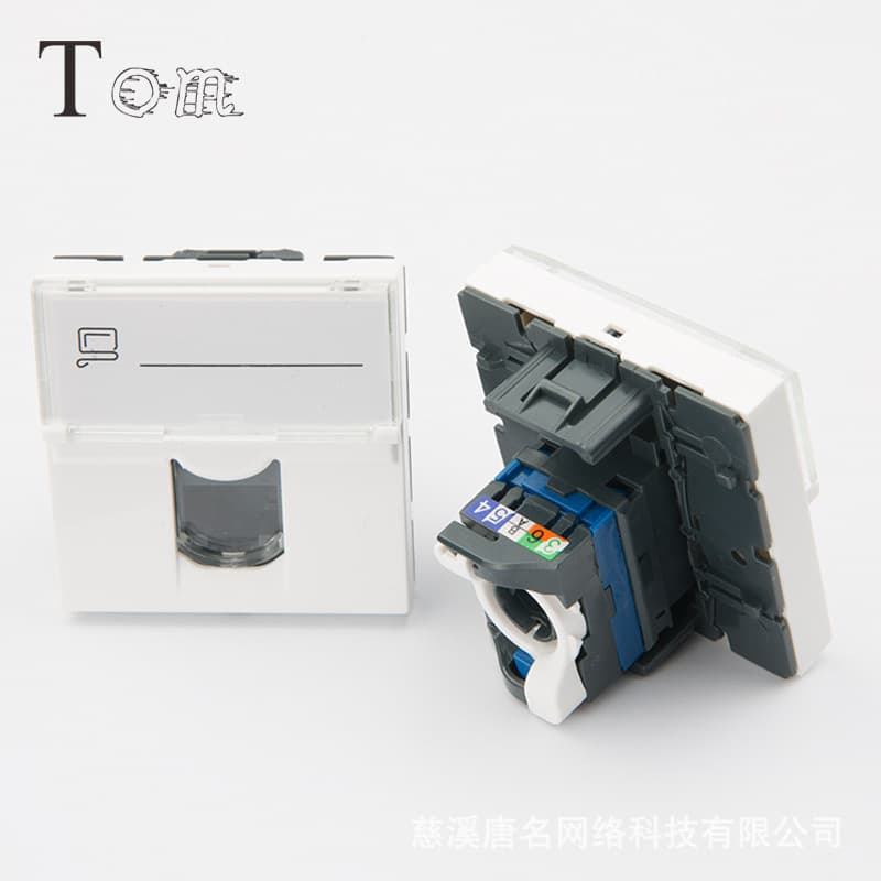 Category 6 network module, LEGRAND style rotary tool-free Cat6 module, model 76564.