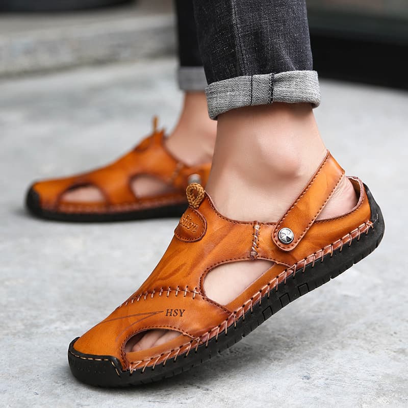 Khaki 898 Large Size Wish Amazon Men's Sandals Beach Travel Outdoor Casual Half-Slip-On Men's Sandals