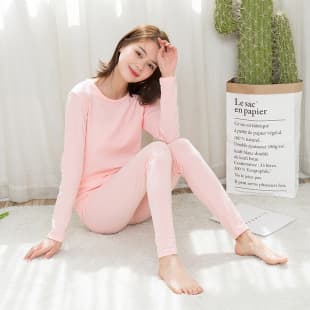Export to Europe and America Spring/Autumn Stretch Women's Underwear Set Thermal Underwear Long Johns Base Layer Top Welcome Custom Orders