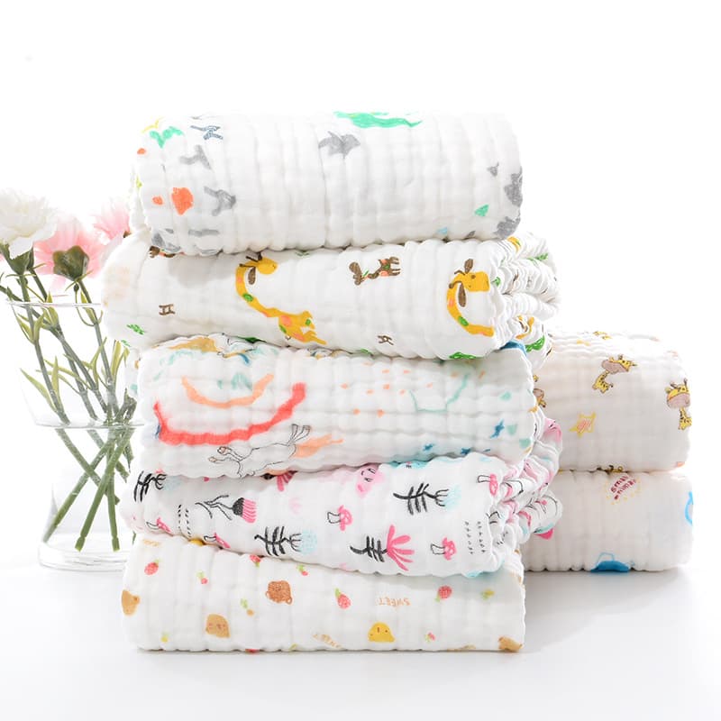 Pure Cotton Bubble Cloth Bath Towel Six Layers Folded for Infants And Toddlers Baby Blanket Soft Absorbent Home Goods Towel