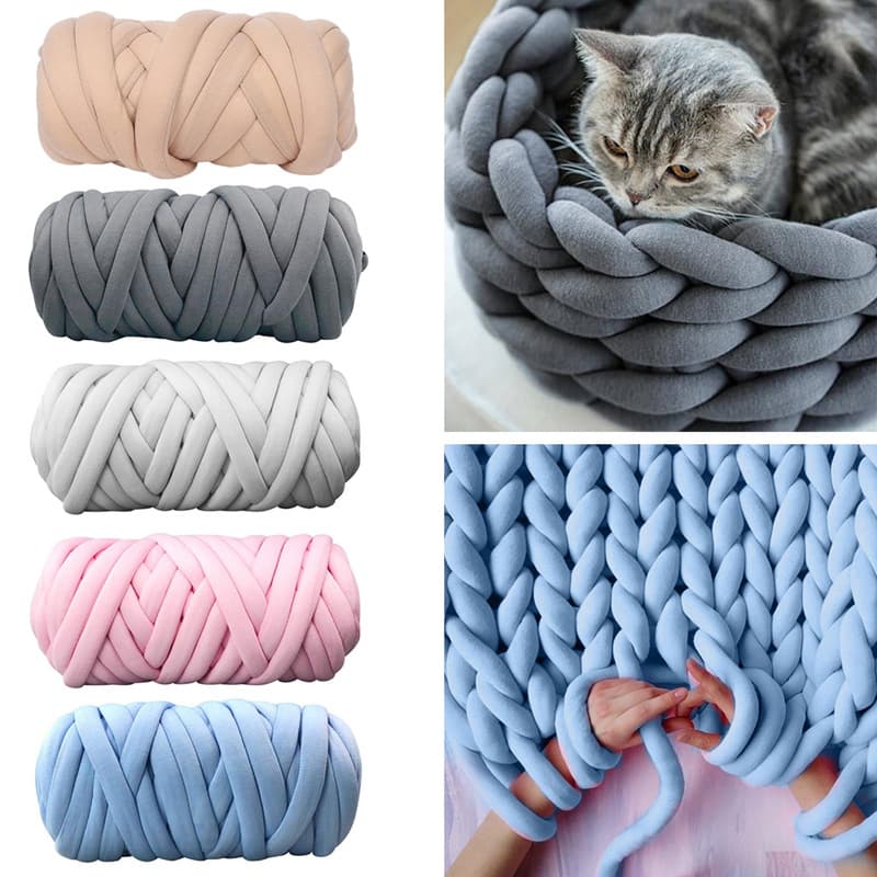 2.5cm Filled Cotton Hand-Woven Sofa Blanket Yarn, Free Shipping, 2.5cm Fabric Strip Material with Core Yarn