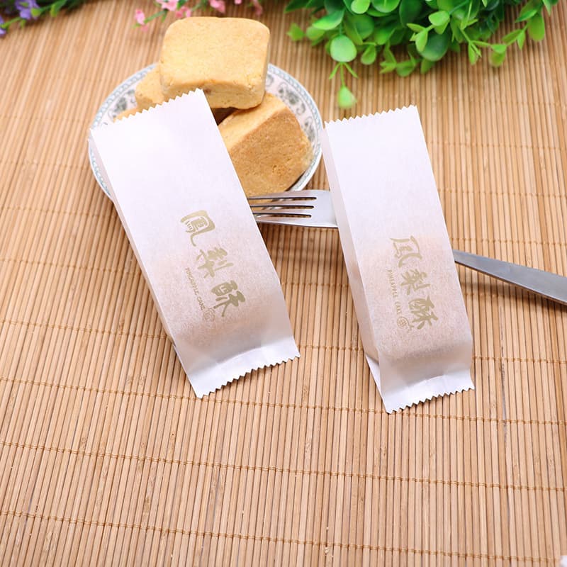 Taiwan Pineapple Cake Packaging Bag Cotton Paper Bag Baking Packaging Machine Seal Bag 100-Pack