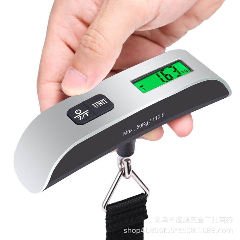 T-type portable mini electronic scale, 50KG, for express delivery, parcels, luggage, and hanging hooks.