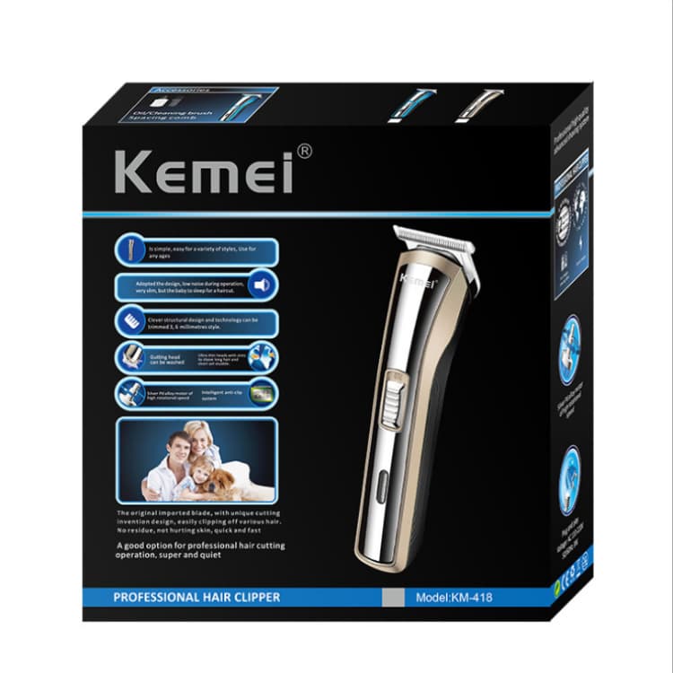 KEMEI KM-418 hair clipper, razor, small hair clipper with guide comb