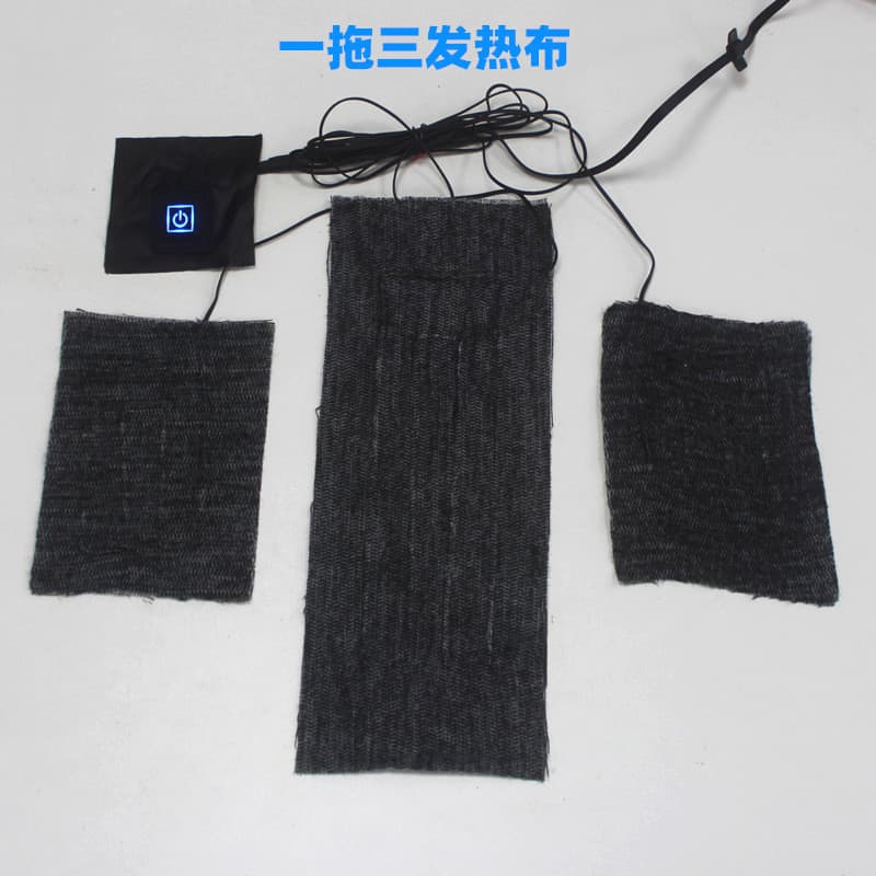 Fabric USB Splitter for Clothing Vests, Waist and Seat Cushion Warmers, Knee Pads, Heating Table Mats, and Electric Heating Fabric Pieces