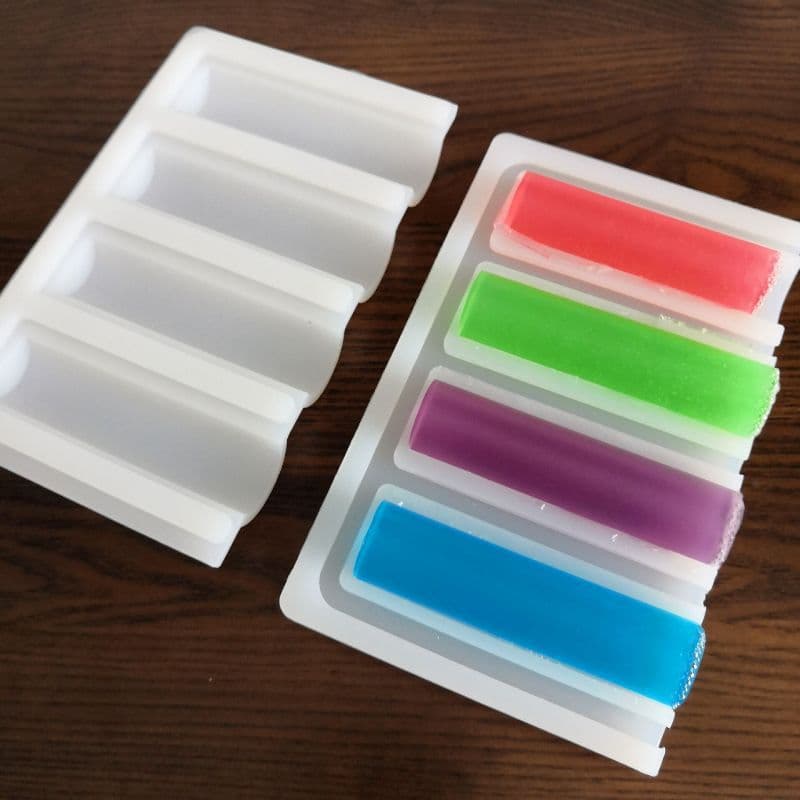4-Cell Small Cylinder Core Cake Roll Mousse Mold Soap Tube Mold Candle Ice Cream Mold Single Cell Capacity 45ML