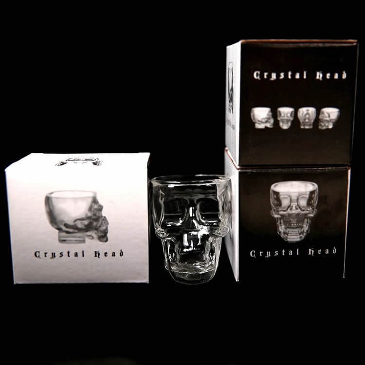 Manufacturer wholesale creative mini crystal skull whiskey glass vodka red wine glass glass beer mug