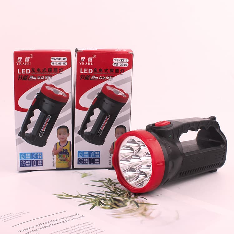 Nine-lamp rechargeable flashlight hand-held double-speed lighting flashlight portable flashlight cross-border special portable lamp strong light
