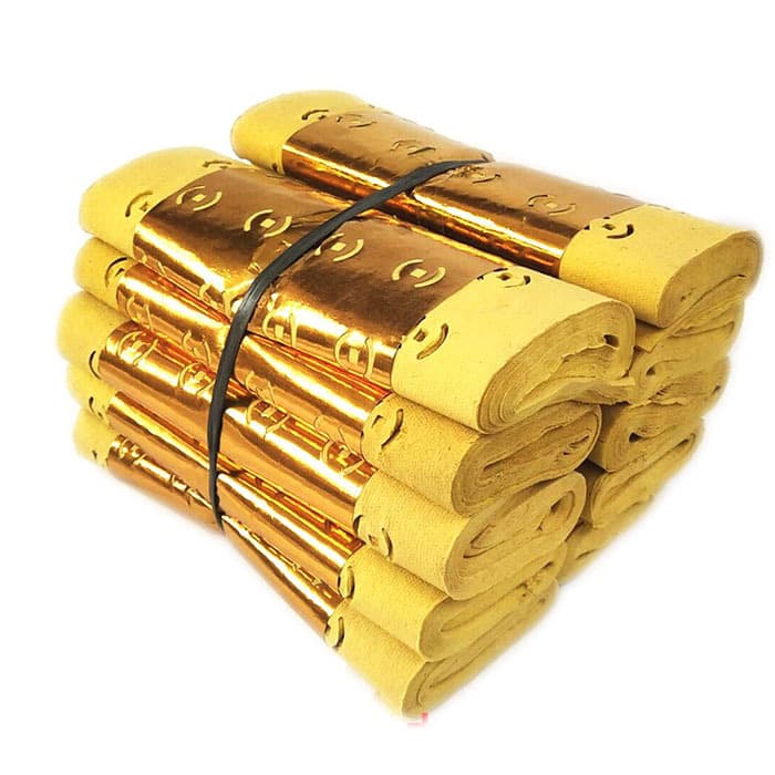 Wholesale Large Bundle Yellow Perforated Paper for Funeral Ancestor Worship Sacrifice Grave Sweeping Five-Seven Anniversary